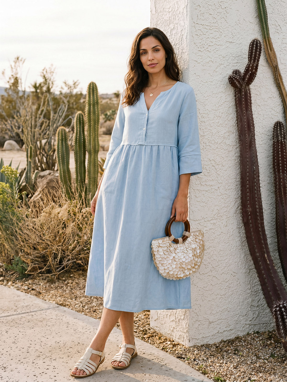 CADIZ | Vestido de Lino Vintage