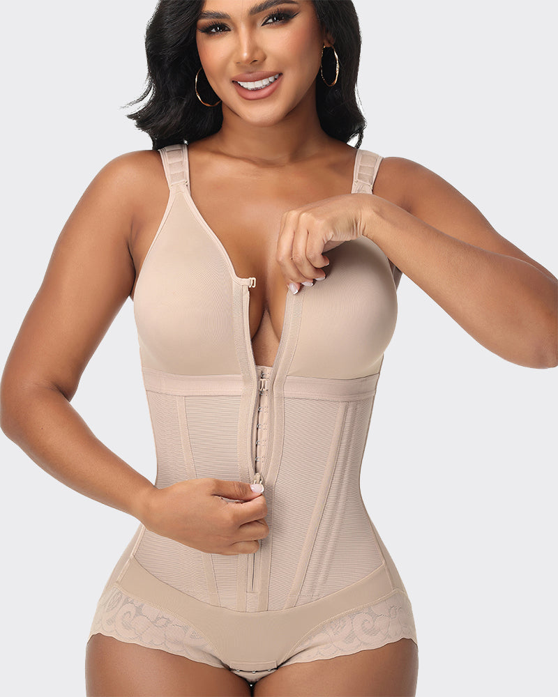 Body Moldeador PowerMesh Doble Capa con Sujetador Integrado | Efecto Reloj de Arena