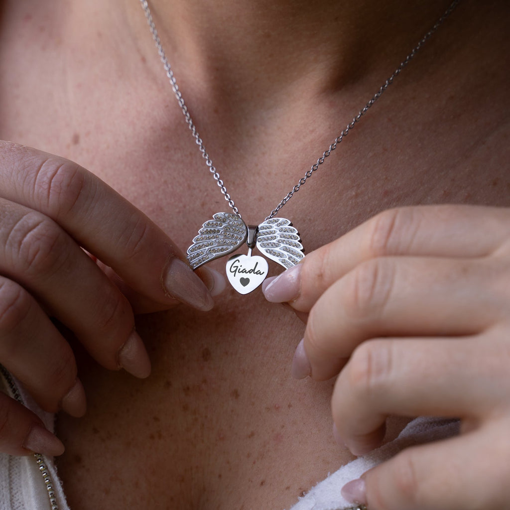 Collar Ángel Mío el Original ✨ Graba el Nombre de tu Ángel