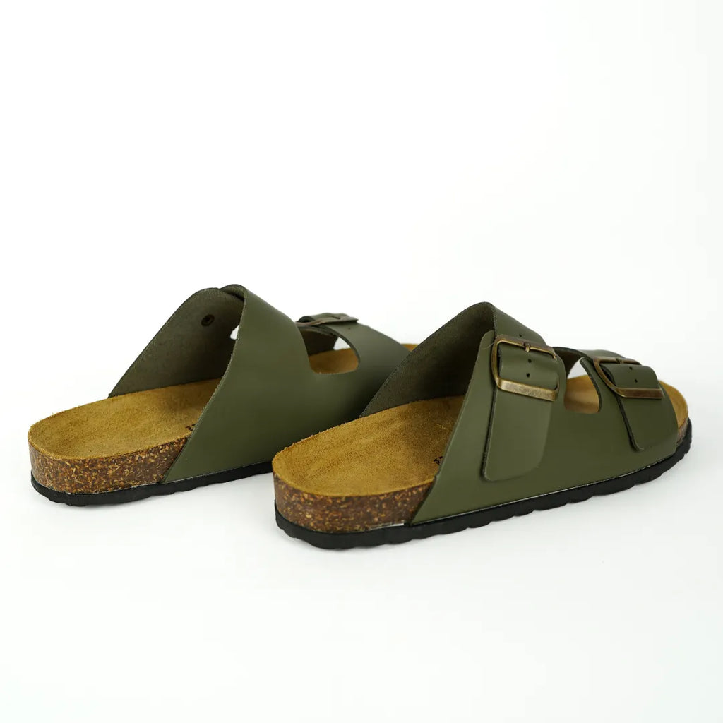 Sandalias Positano en Piel Auténtica Verde