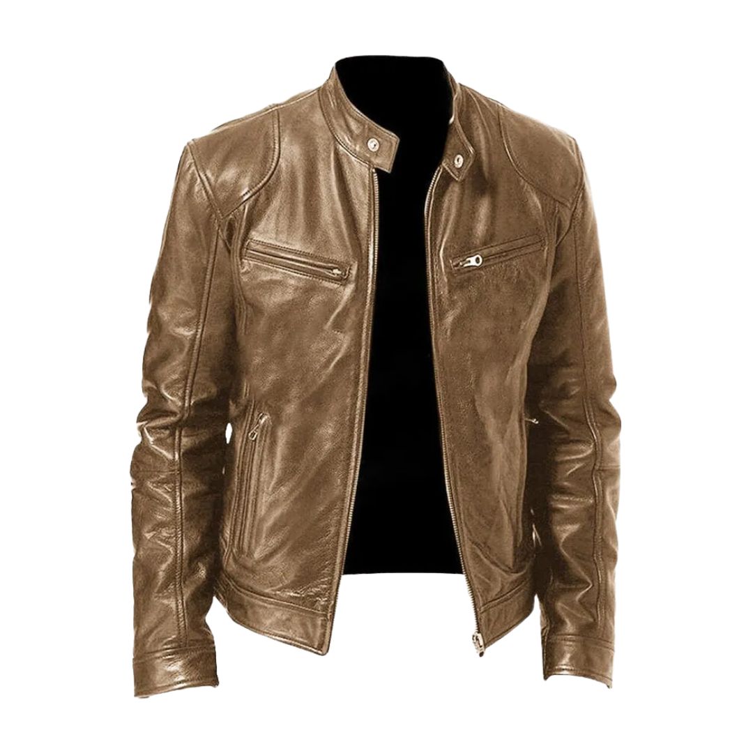 Pieter - Chaqueta de cuero casual