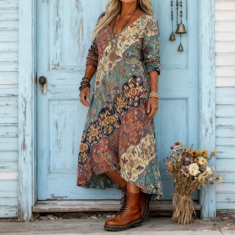 Lydia - Vestido Femenino Fluido de Corte Relajado