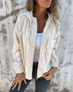 Ella™ - Chaqueta de Pana con Capucha y Cremallera