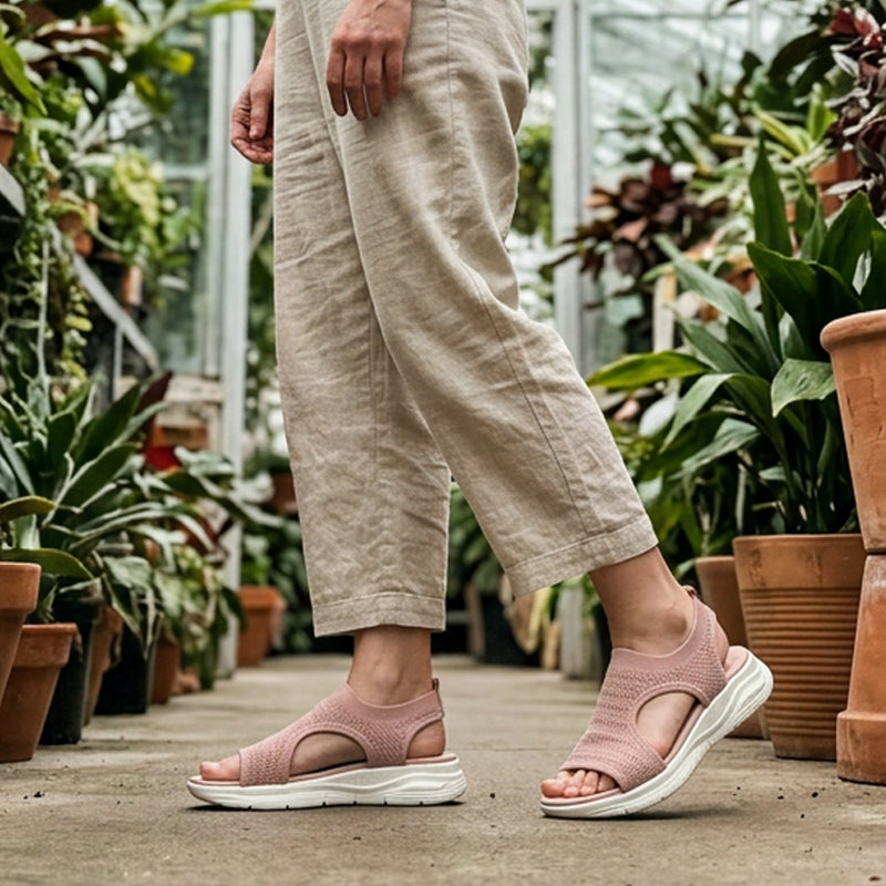 Sandalias de Verano Cómodas, Transpirables, Planas y con Punta Abierta para Mujer
