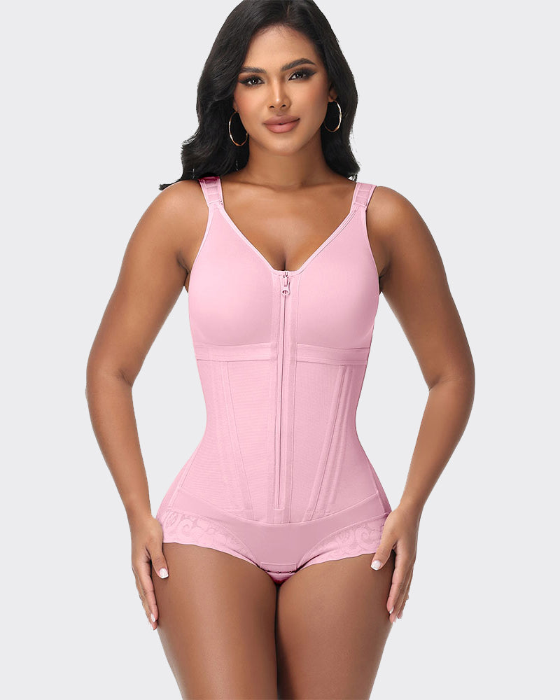 Body Moldeador PowerMesh Doble Capa con Sujetador Integrado | Efecto Reloj de Arena