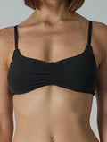 Bralette Fruncido con Ribete Picot Suave