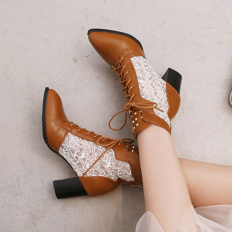 Willow - Botas a la Media Pantorrilla de Elegancia Victoriana