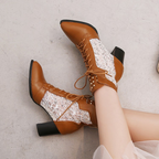 Willow - Botas a la Media Pantorrilla de Elegancia Victoriana