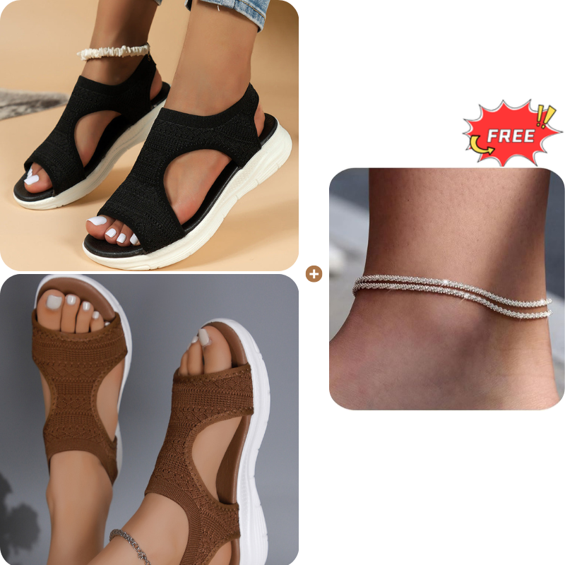 Sandalias de Verano Cómodas, Transpirables, Planas y con Punta Abierta para Mujer