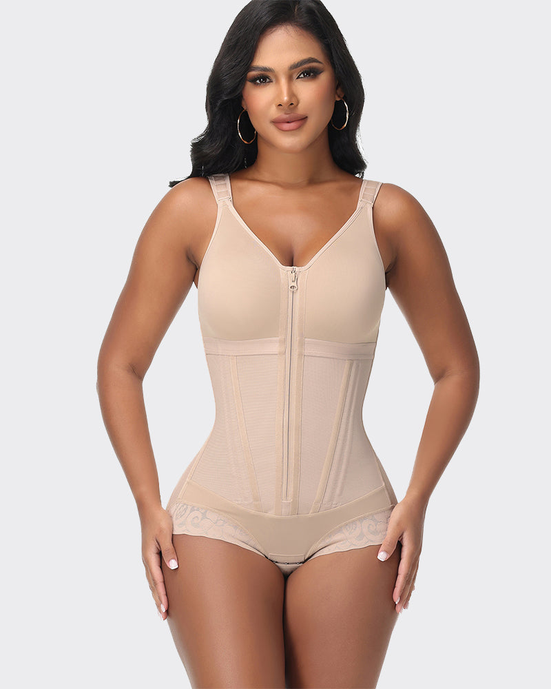 Body Moldeador PowerMesh Doble Capa con Sujetador Integrado | Efecto Reloj de Arena