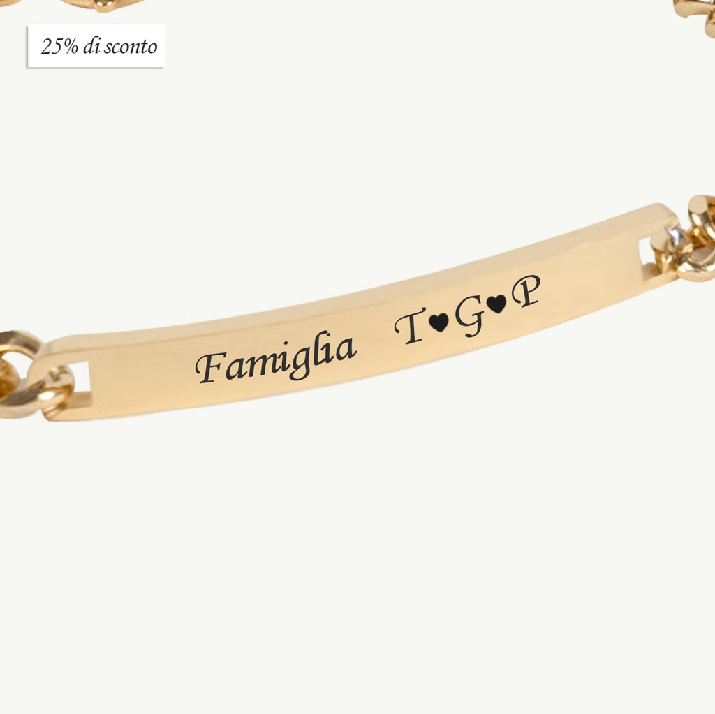 Pulsera Placa Rectangular Minimalista con Grabado Personalizado