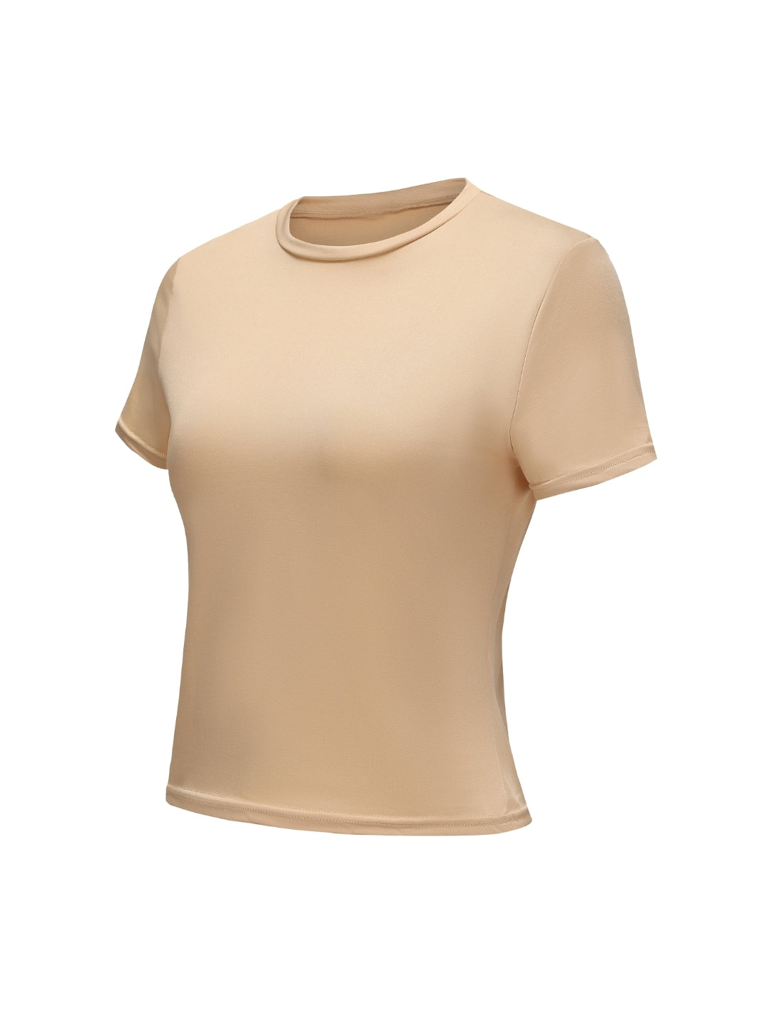 Top de Manga Corta con Cuello Redondo