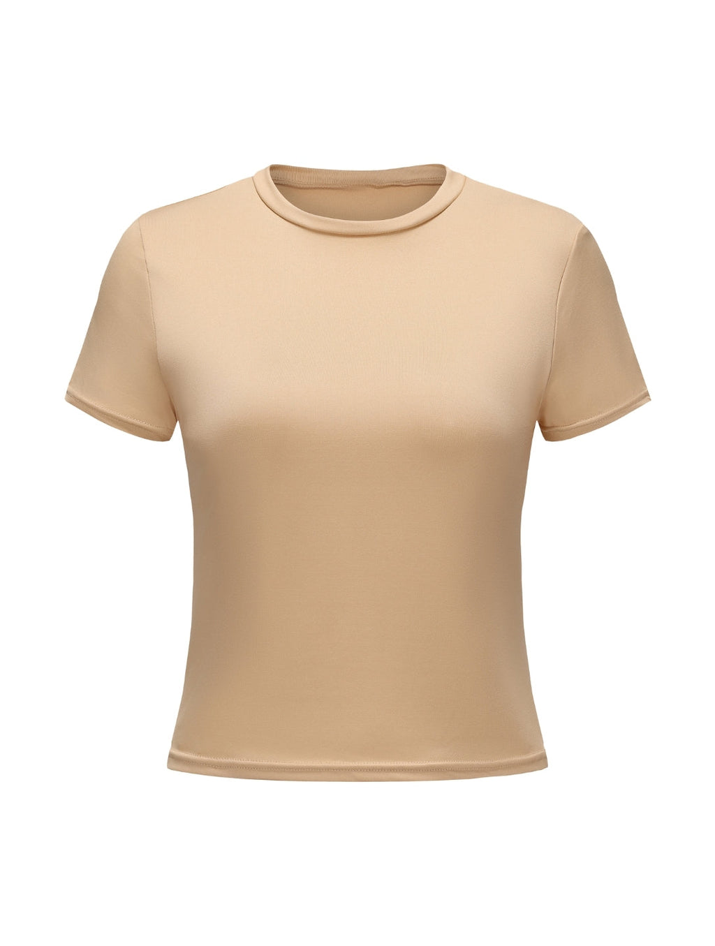 Top de Manga Corta con Cuello Redondo