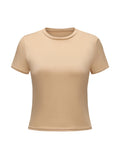Top de Manga Corta con Cuello Redondo