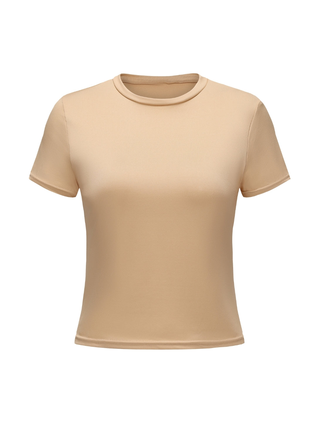 Top de Manga Corta con Cuello Redondo