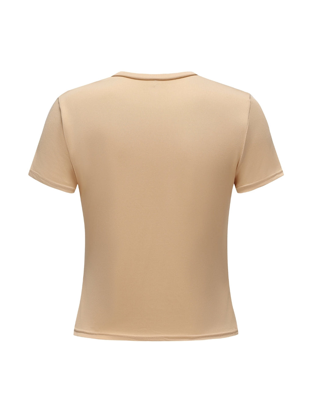 Top de Manga Corta con Cuello Redondo
