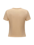 Top de Manga Corta con Cuello Redondo