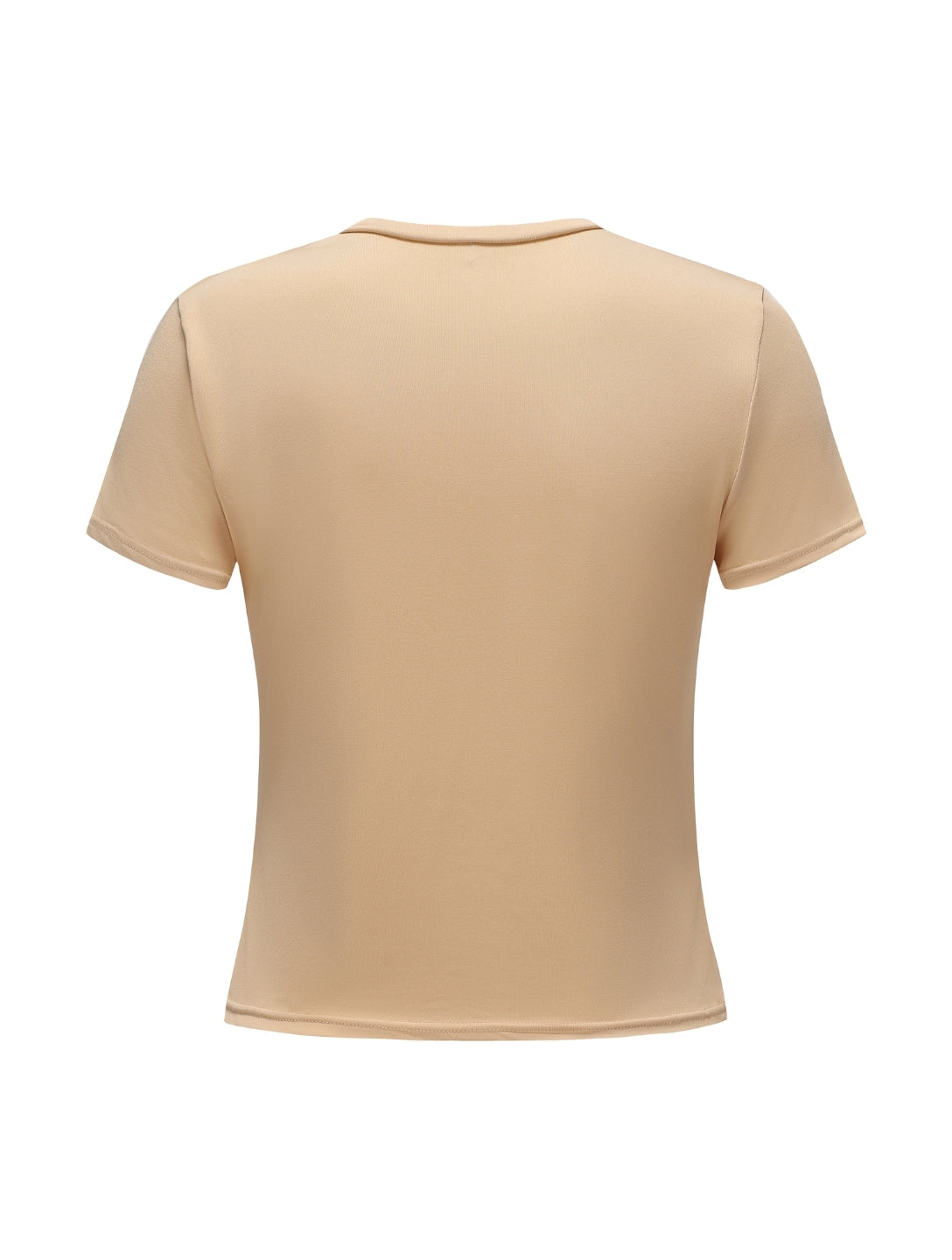 Top de Manga Corta con Cuello Redondo