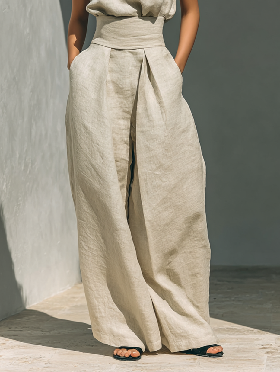 Conjunto verano Lino Pantalon Ancho