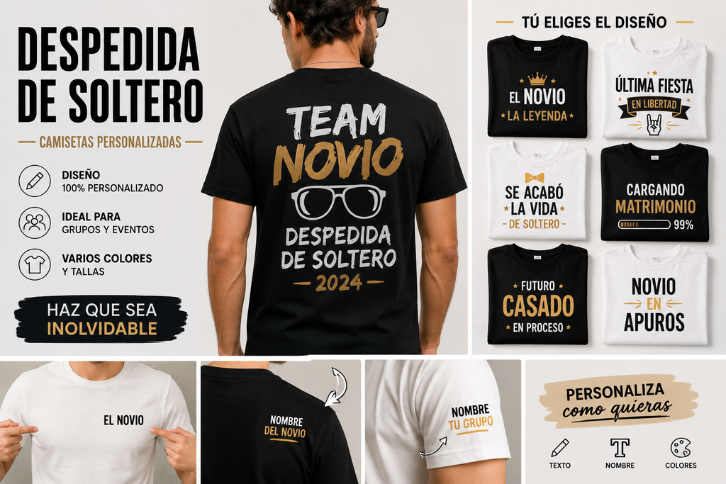 Camisetas algodon personalizadas a tu gusto para cumpleaños, peñas, viajes y cualquier evento.