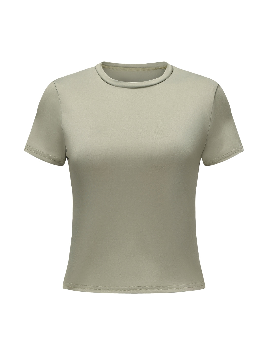 Top de Manga Corta con Cuello Redondo