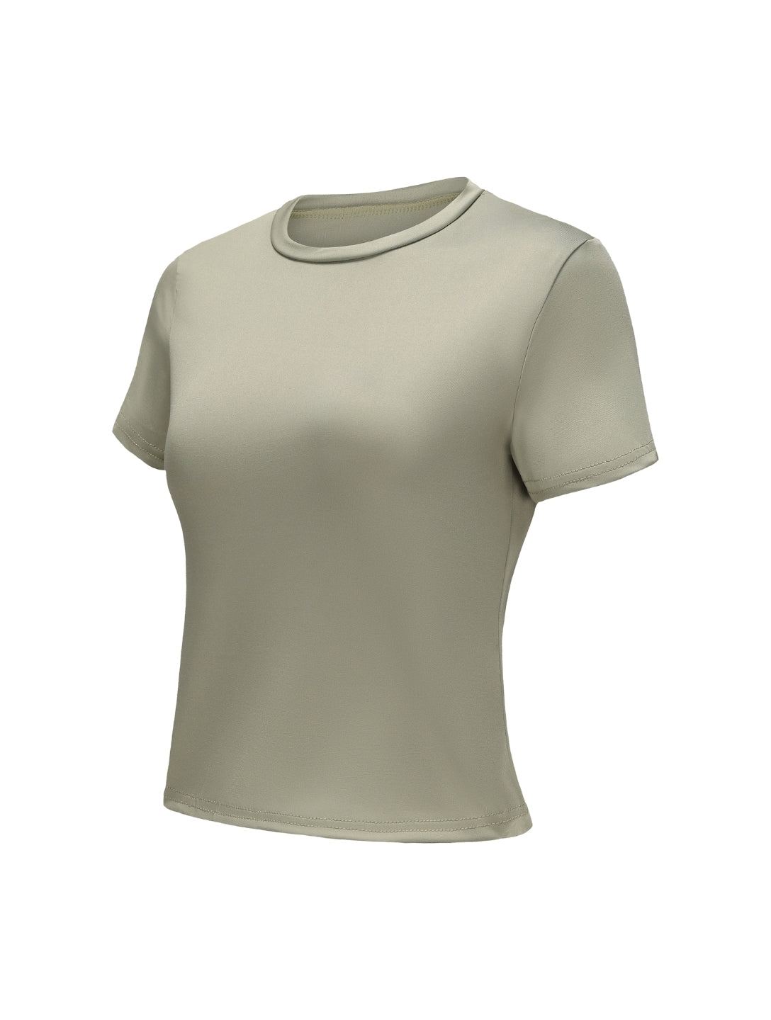 Top de Manga Corta con Cuello Redondo