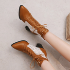 Willow - Botas a la Media Pantorrilla de Elegancia Victoriana