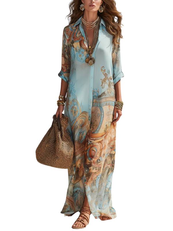 ZAMORA | Vestido Camisero Mediterráneo