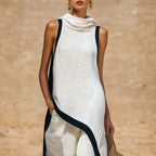 Nadia Conjunto Efecto Lino Atemporal con Diseño Minimalista