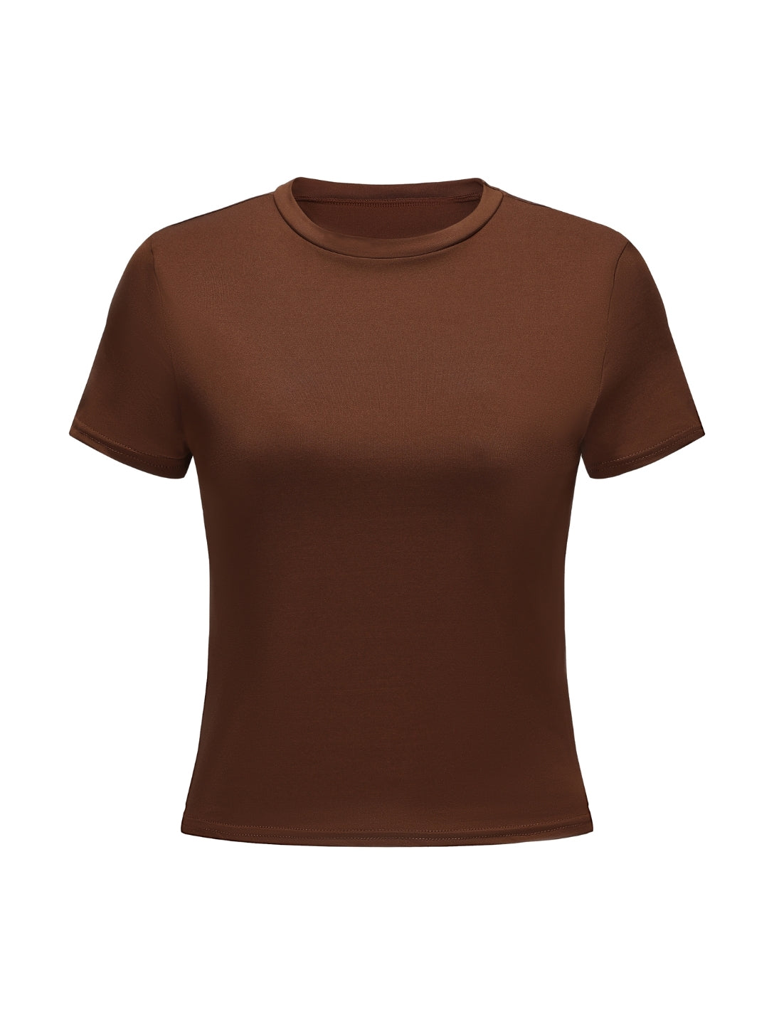 Top de Manga Corta con Cuello Redondo