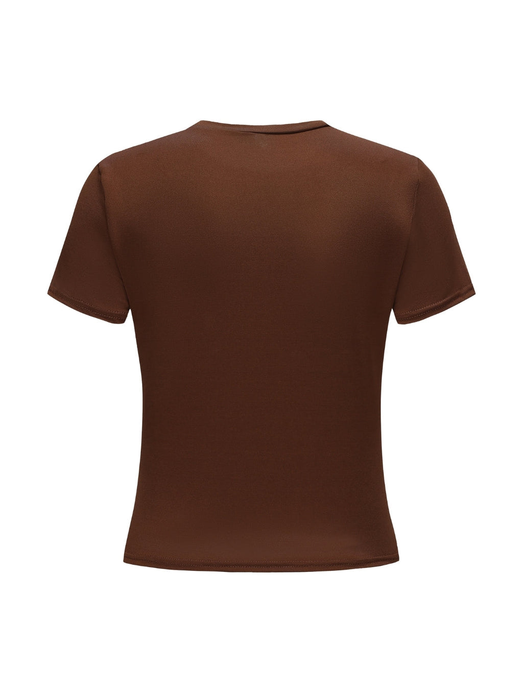 Top de Manga Corta con Cuello Redondo