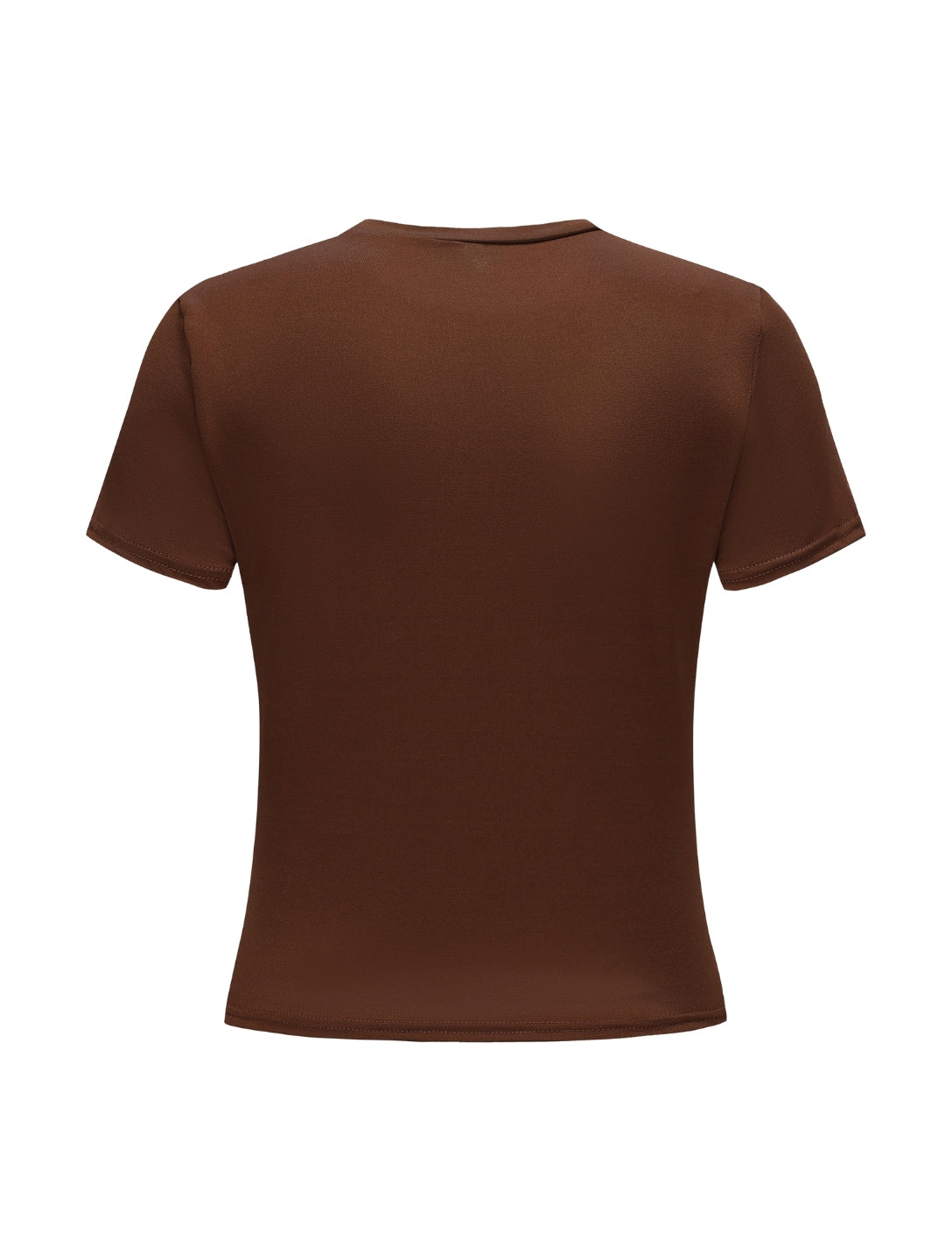 Top de Manga Corta con Cuello Redondo