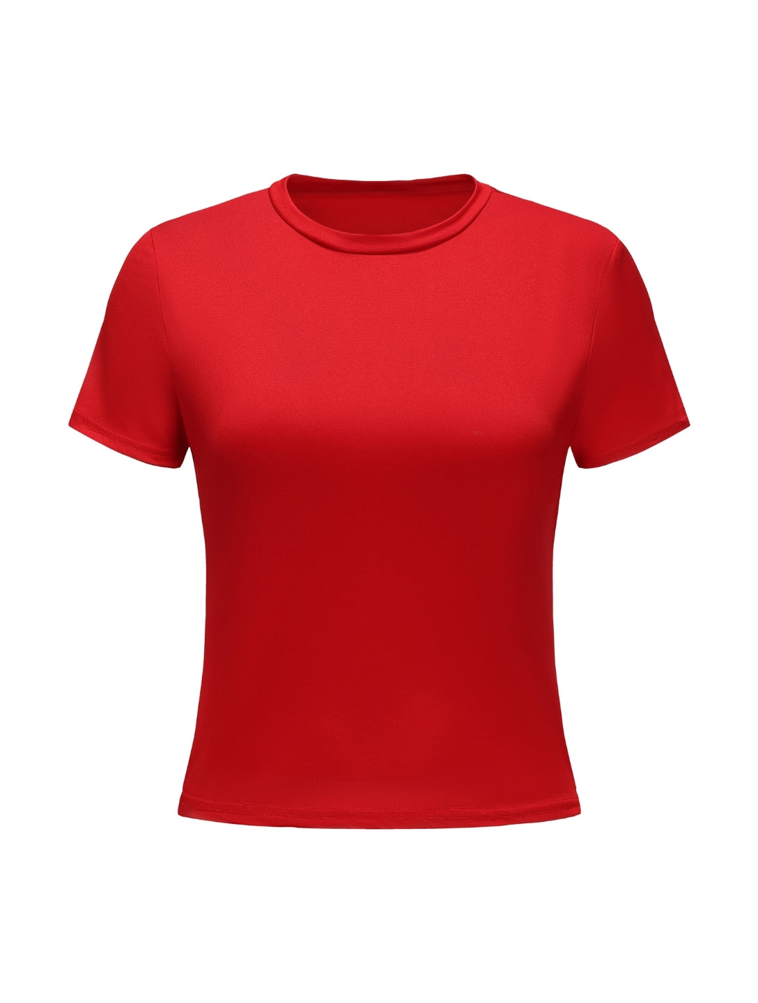 Top de Manga Corta con Cuello Redondo