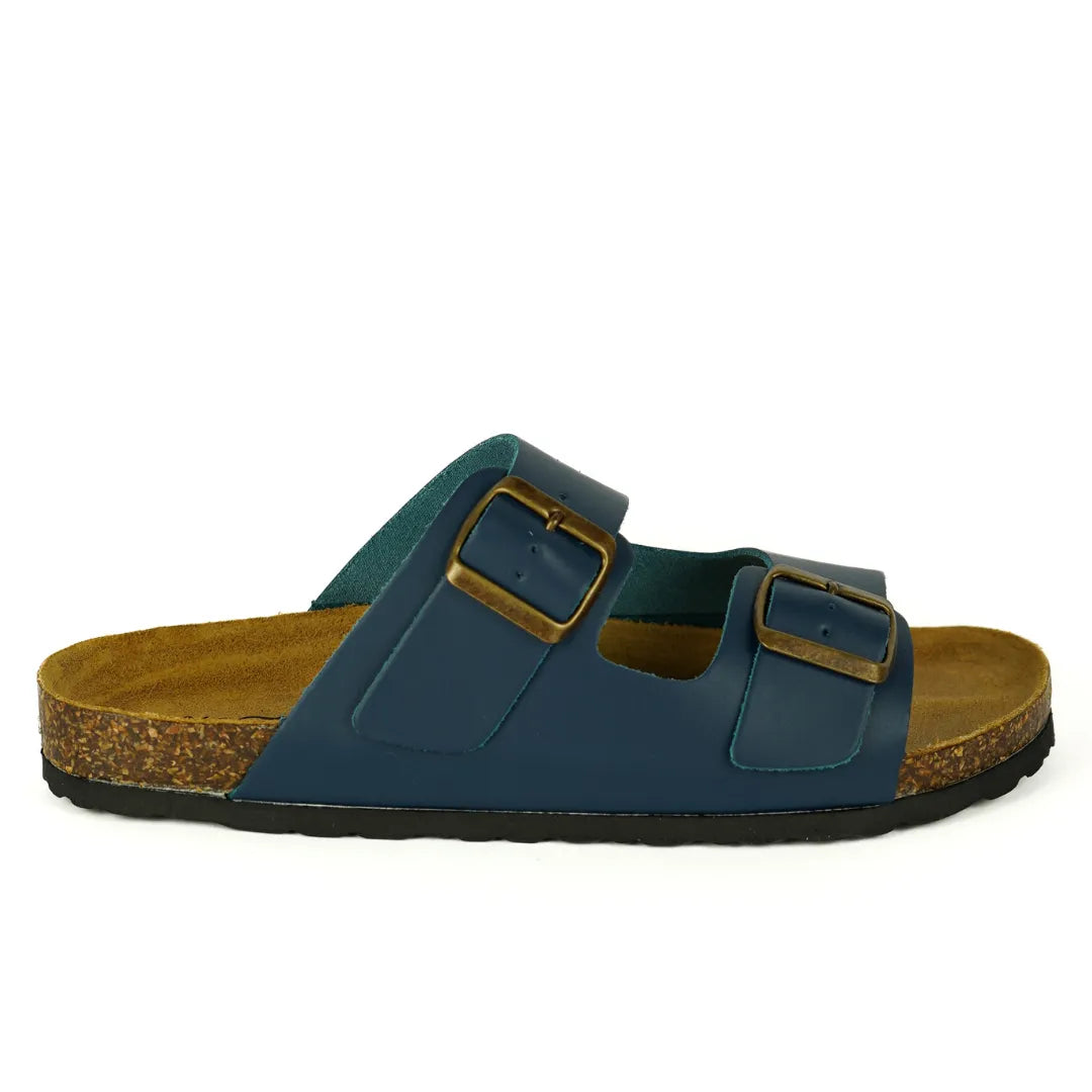 Sandalias Positano en Piel Auténtica Azul