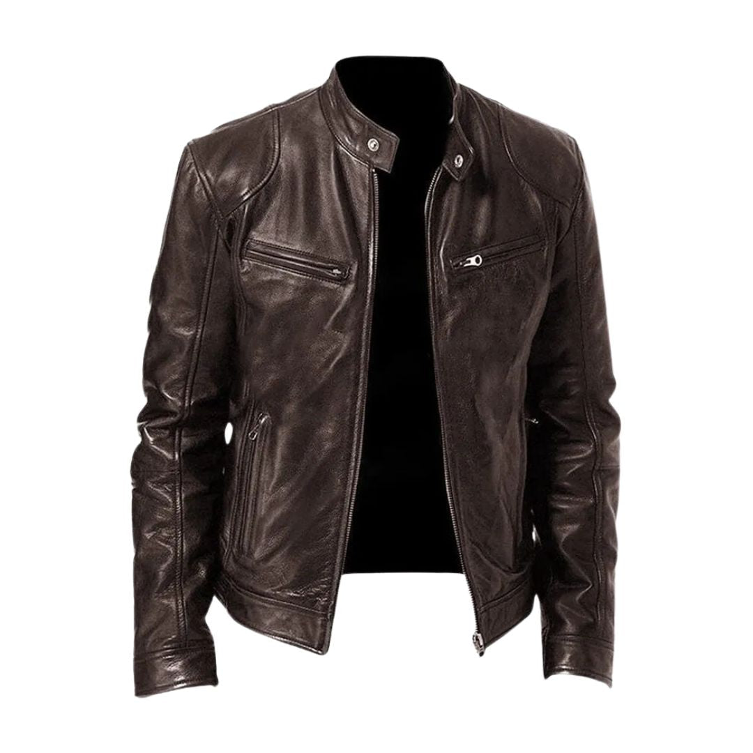 Pieter - Chaqueta de cuero casual