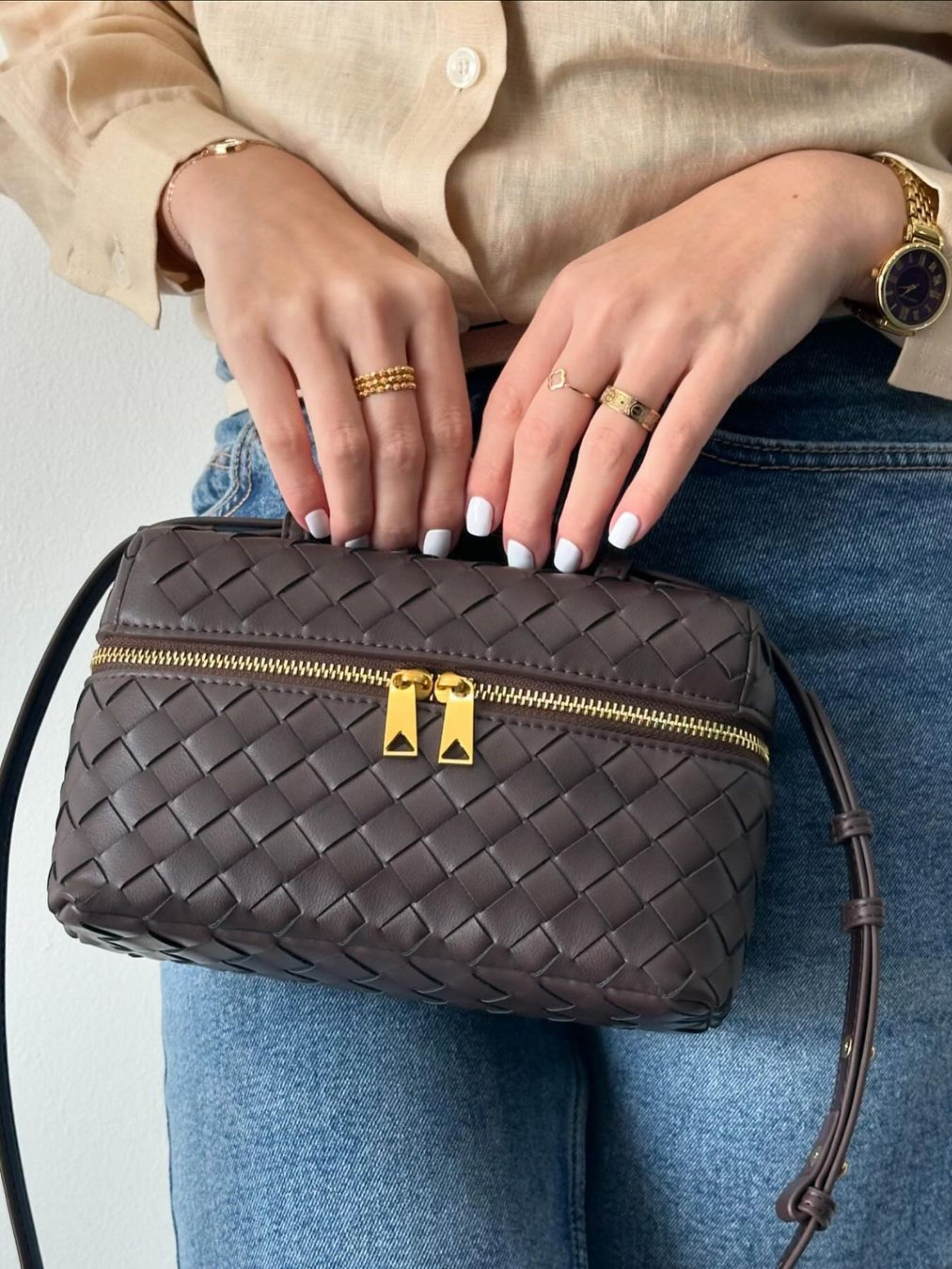 Julia | Strukturierte, geflochtene Tasche