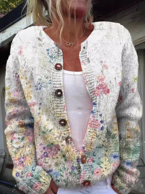 Irma - Chaqueta de Punto Floral