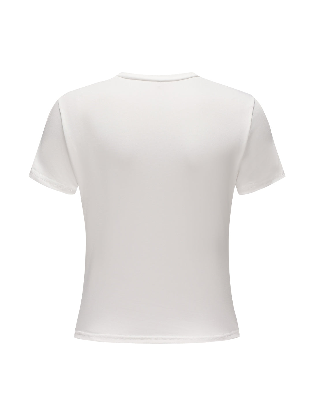 Top de Manga Corta con Cuello Redondo