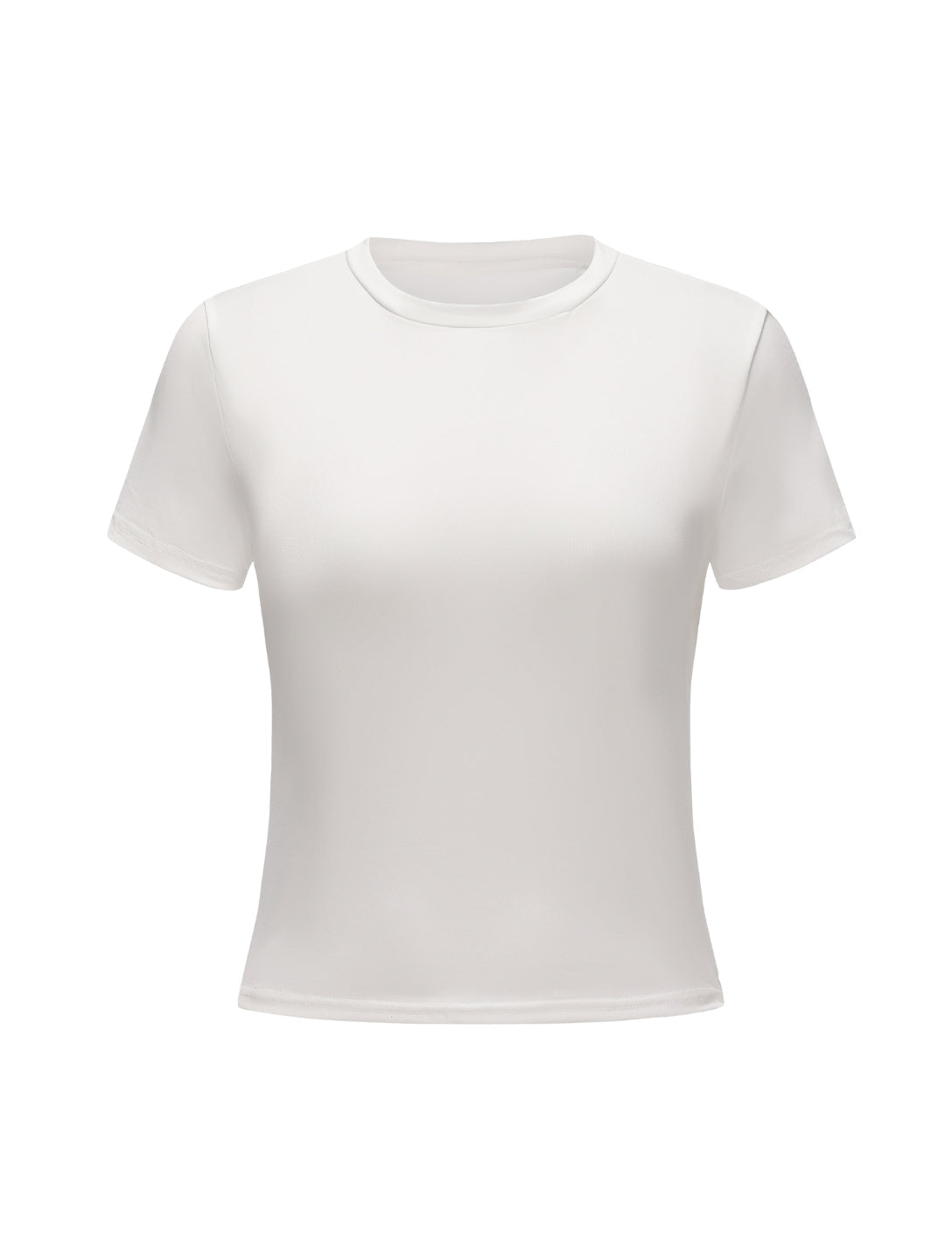 Top de Manga Corta con Cuello Redondo