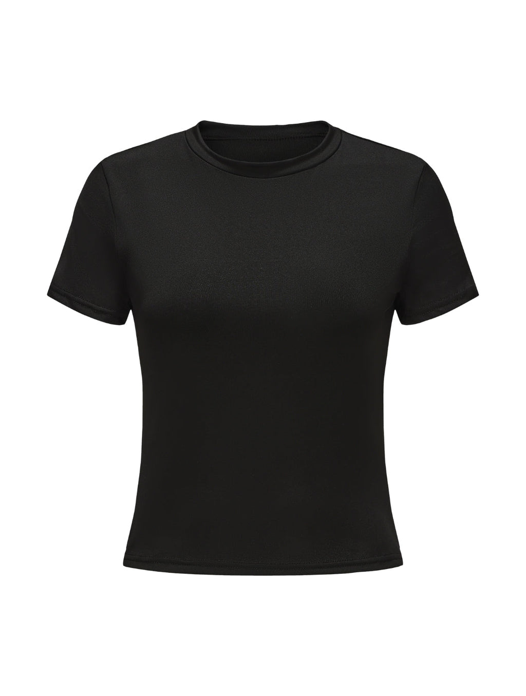 Top de Manga Corta con Cuello Redondo