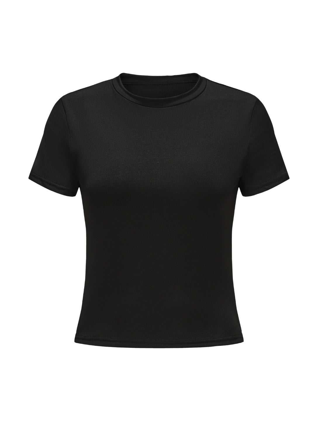 Top de Manga Corta con Cuello Redondo