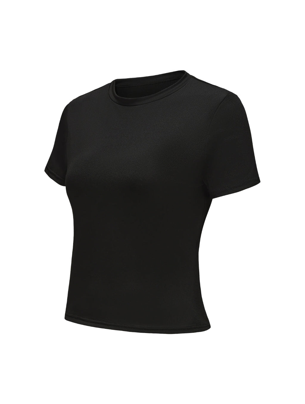 Top de Manga Corta con Cuello Redondo