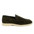 Mocasines Portofino en Ante Verde Oscuro