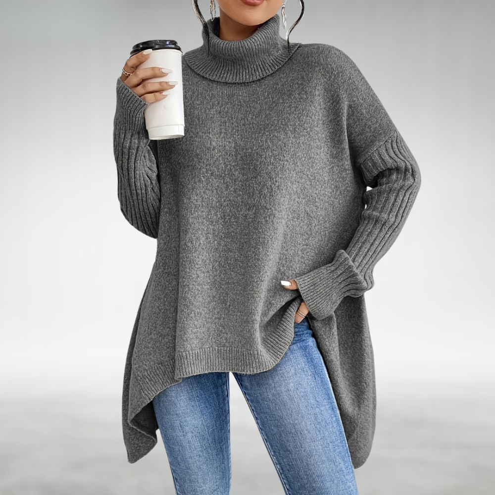 Jana- Jersey Elegante de Cuello Alto