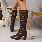 Dahlia - Botas de Manga Larga Plisada