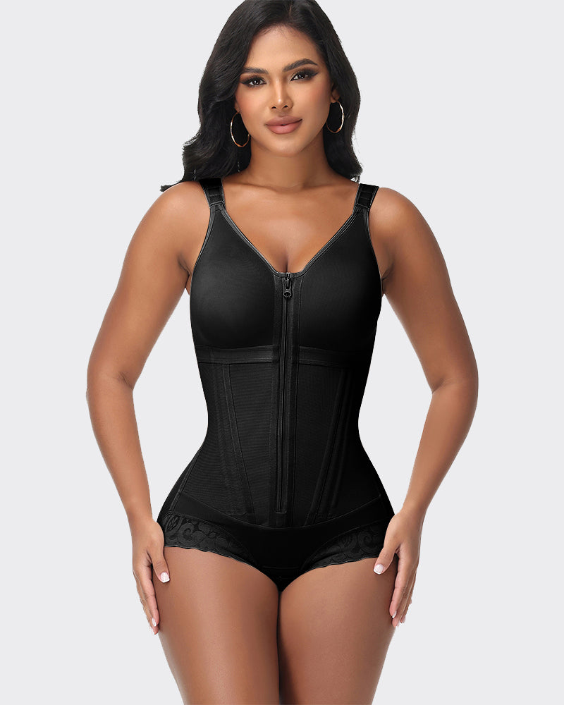 Body Moldeador PowerMesh Doble Capa con Sujetador Integrado | Efecto Reloj de Arena