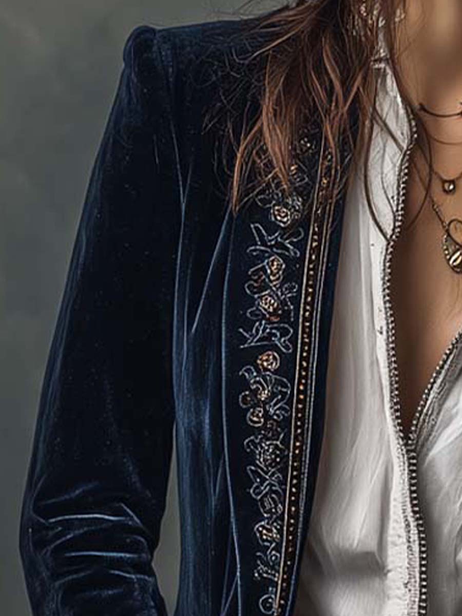 Ronda | Chaqueta Larga Bordada Vintage