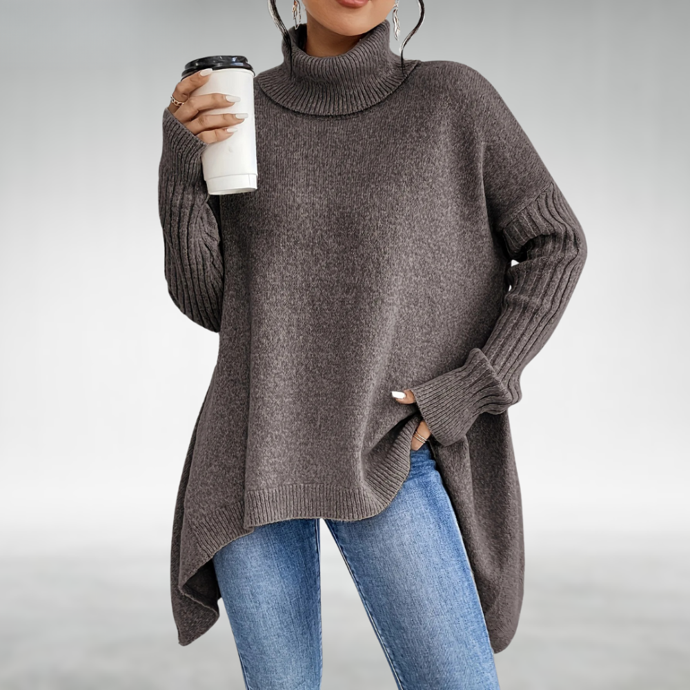 Jana- Jersey Elegante de Cuello Alto