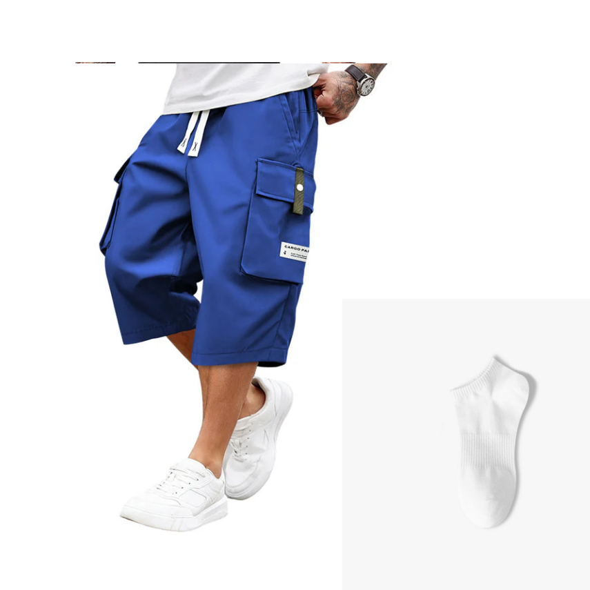 Dante |  Pantalones cargo capri con cordón para hombre