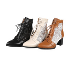 Willow - Botas a la Media Pantorrilla de Elegancia Victoriana